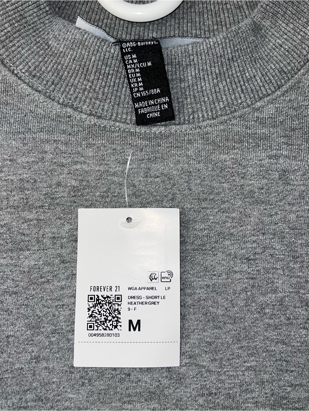 BARNEYS NEW YORK x FOREVER 21 -Grey Mock-Neck Sweater Mini Dress🖤 - Picture 12 of 12